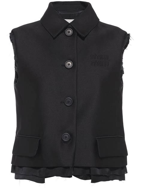 miu miu vest|farfetch miu mitu vest.